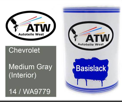 Chevrolet, Medium Gray (Interior), 14 / WA9779: 500ml Lackdose, von ATW Autoteile West.